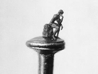 [the thinker on a pinhead]